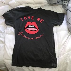 Charcoal Brushed Printed Tee